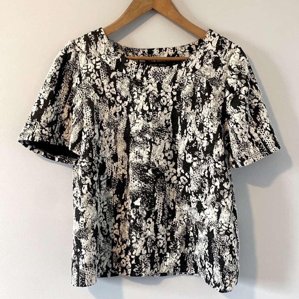 Mandy Evans Black & White Pattern Shirt
